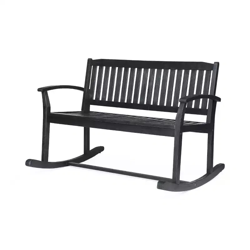 Regatta Acacia Patio Rocking Loveseat: Weather-Resistant, 2-Seater - Christopher Knight Home