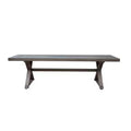 Lamphere Rectangle Aluminum Modern Dining Bench Dark Gray - Christopher Knight Home: Weather-Resistant, Patio Seating