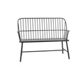 Traditional Outdoor Patio Bench - Black - Olivia & May: Weather-Resistant Iron Garden Seating for 2