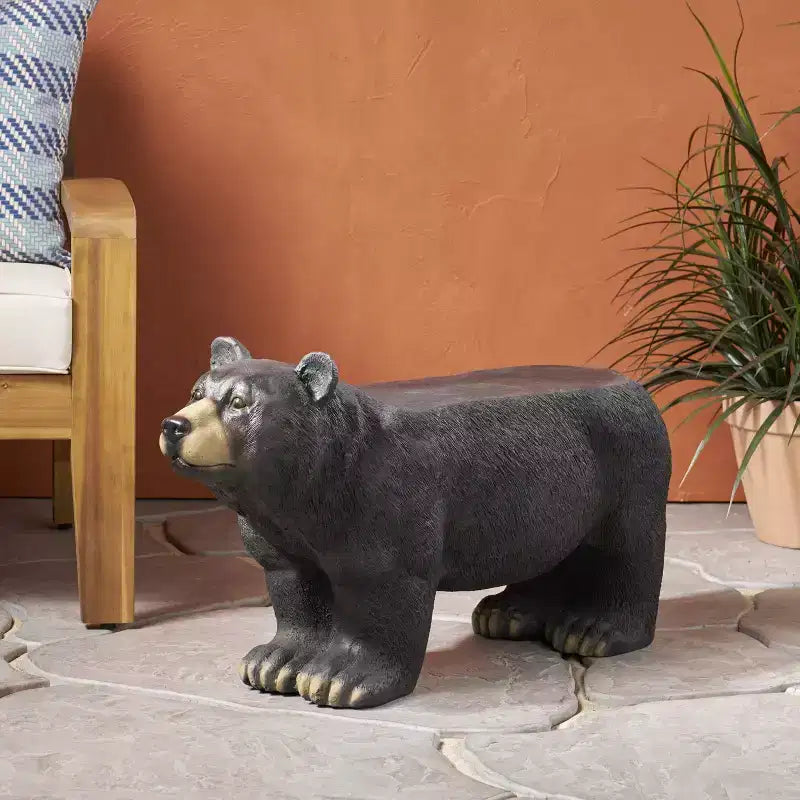 Banc de jardin ours Collinston Outdoor noir mat – Christopher Knight Home