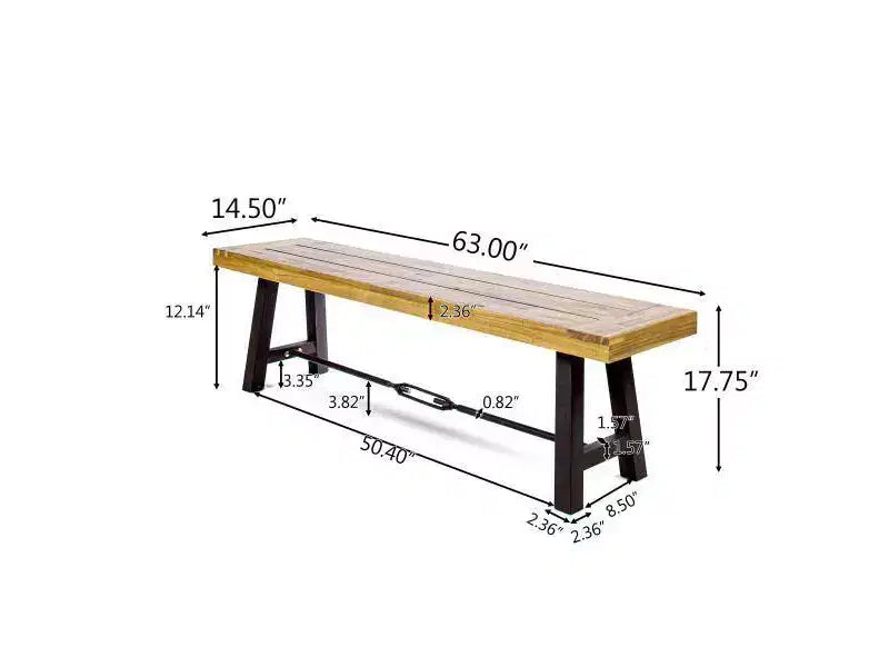 Christopher Knight Home – Bancs de salle à manger d'extérieur Catriona en bois d'acacia, 2 pièces