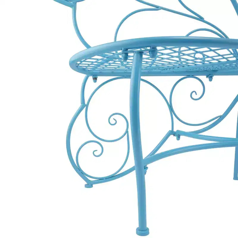 Banc d'extérieur papillon en métal de 38 po x 62 po, bleu - Alpine Corporation