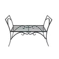 26.5" Wrought Iron Curved Arbor Bench Black - ACHLA Designs: Patio Seating, No Assembly Required