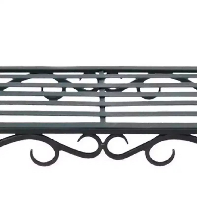 Banc de jardin incurvé en fer forgé 26,5 po noir - ACHLA Designs : sièges de terrasse, aucun assemblage requis