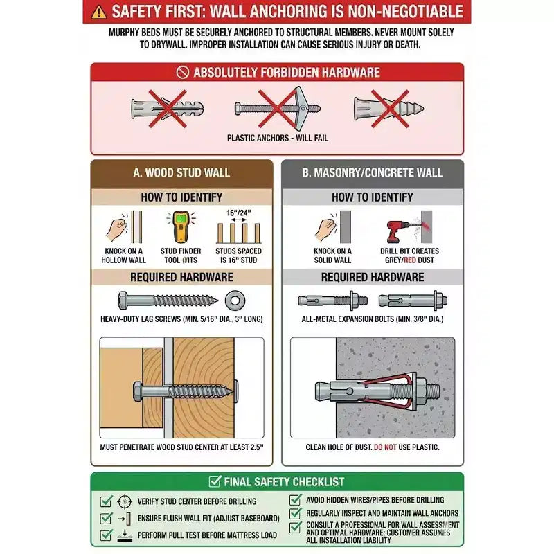 Lit escamotable grand lit/deux places avec bureau et étagère, brun foncé - ModernLuxe