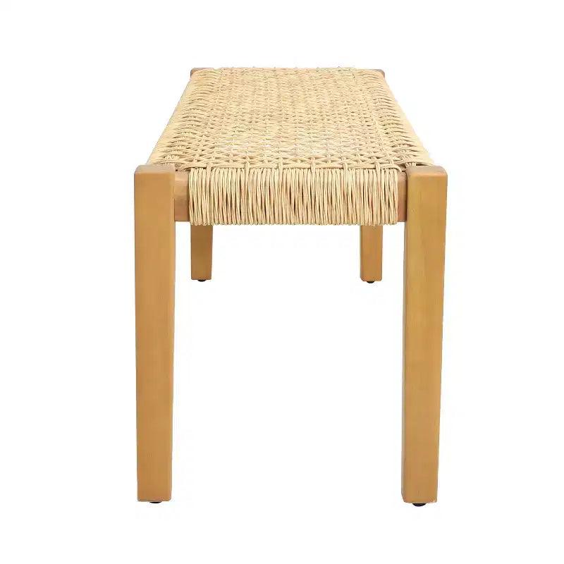 Banc d'extérieur Christopher Knight Home Angie 43 en bois d'acacia et osier, teck/marron
