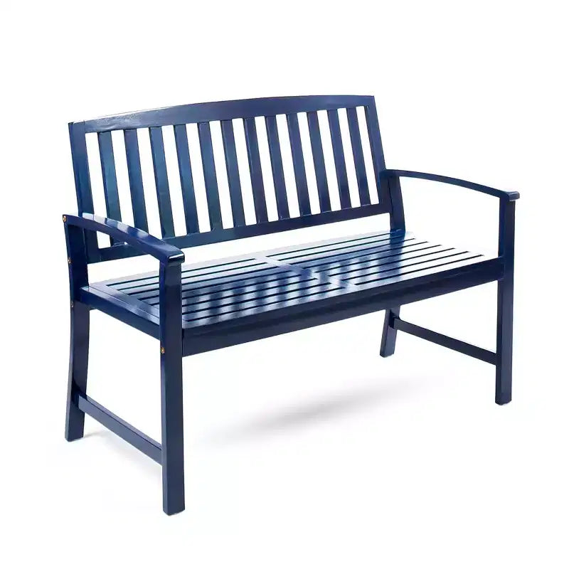 Christopher Knight Home Loja Banc en lattes en bois d'acacia d'extérieur 48 po, bleu marine