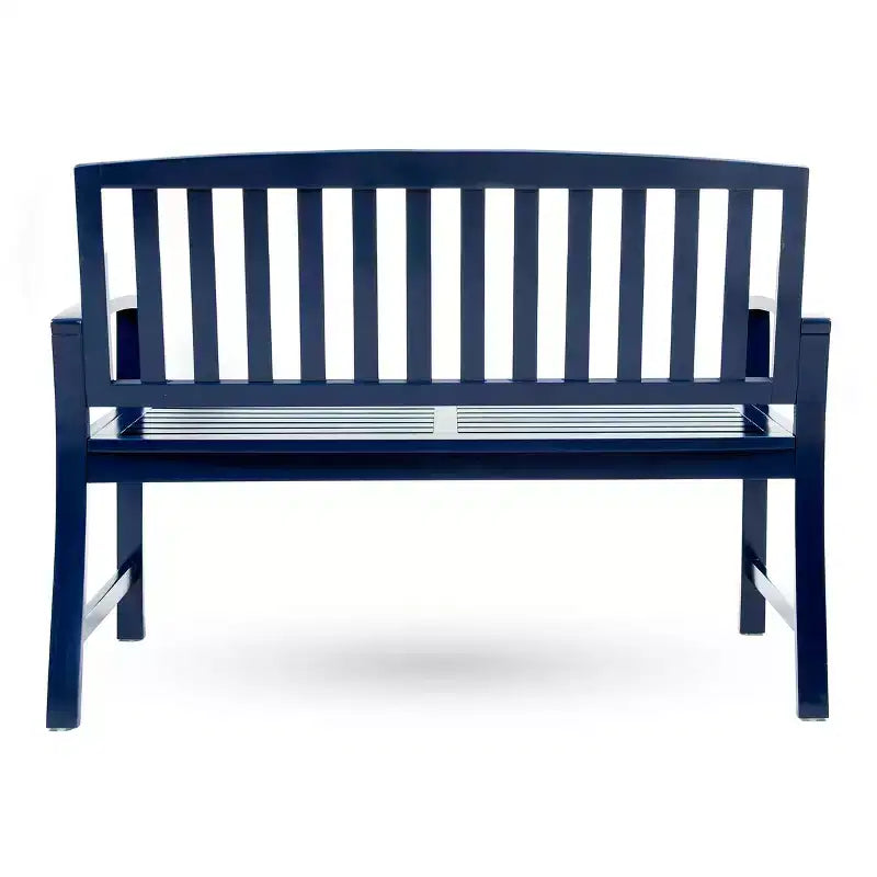 Christopher Knight Home Loja Banc en lattes en bois d'acacia d'extérieur 48 po, bleu marine