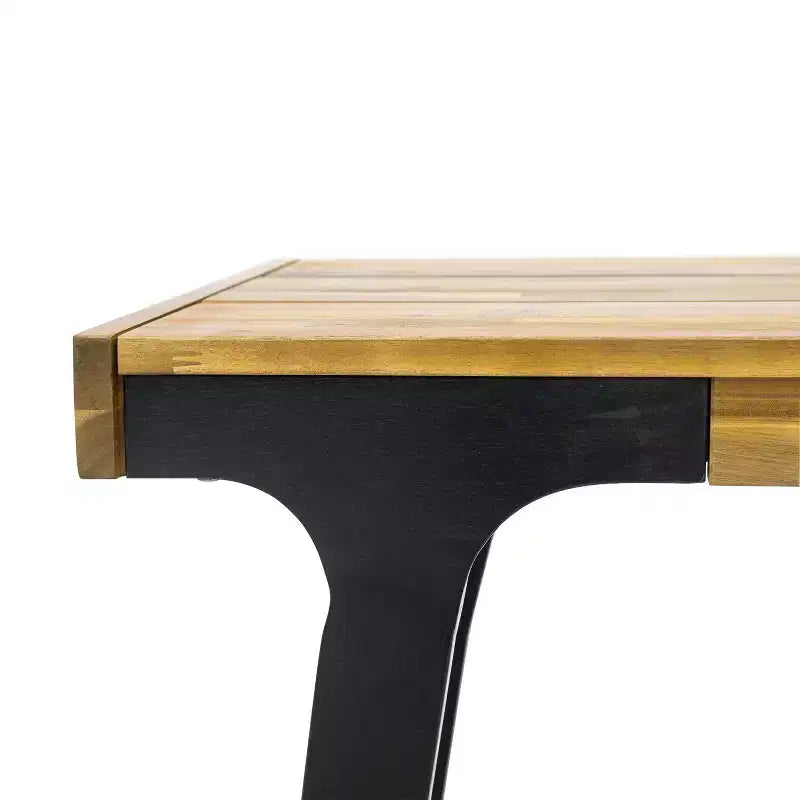 Christopher Knight Home Harper Bancs en bois d'acacia 63,00 (lot de 2), teck/noir