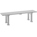 Plow & Hearth Commercial-Grade Weatherproof Backless Garden Bench - White