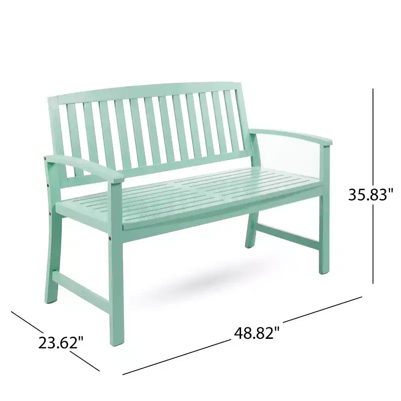 Banc d'extérieur à lattes en bois d'acacia GDFStudio Rubie 48
