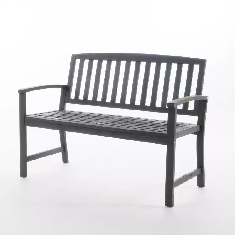 Banc d'extérieur à lattes en bois d'acacia GDFStudio Rubie 48