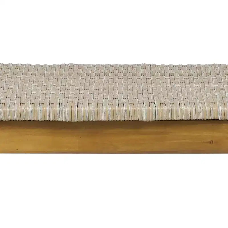 Banc 3 places d'extérieur en osier et bois d'acacia 61,5 Erick Christopher Knight Home