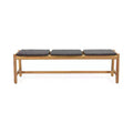Christopher Knight Home Erick 61.5 Outdoor Wicker and Acacia Wood 3 Seater Bench