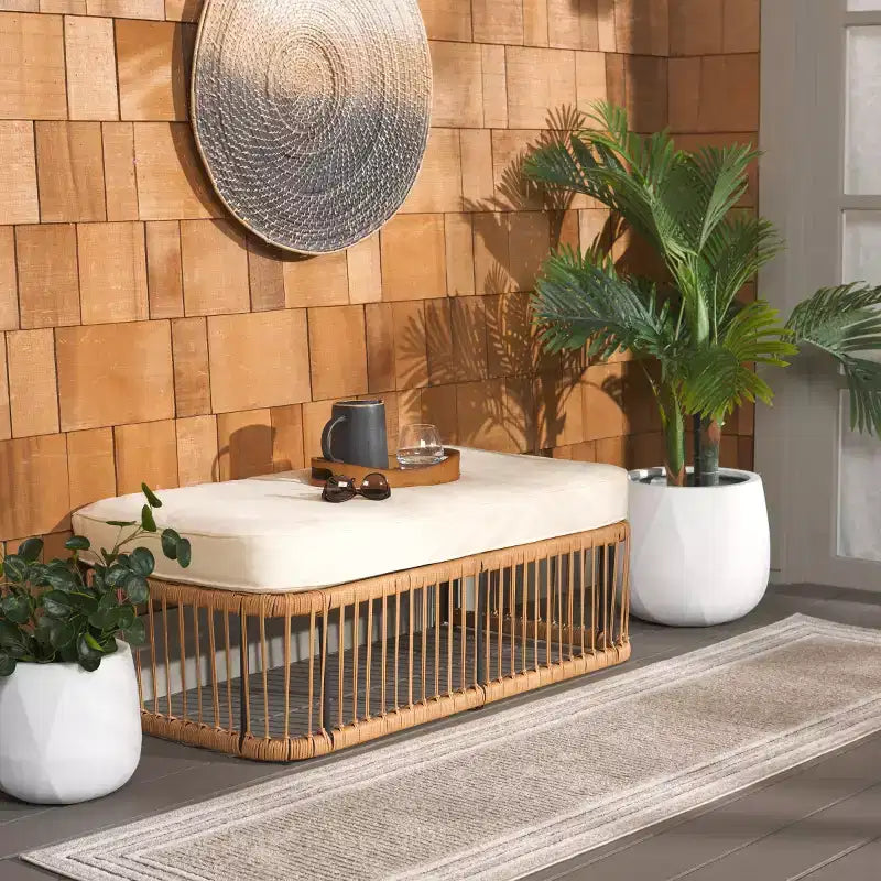 Banc Bola - Extérieur - PAT9044 - Naturel/Beige - Safavieh