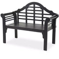 Plow & Hearth Lutyens Wood Garden Bench, in Black