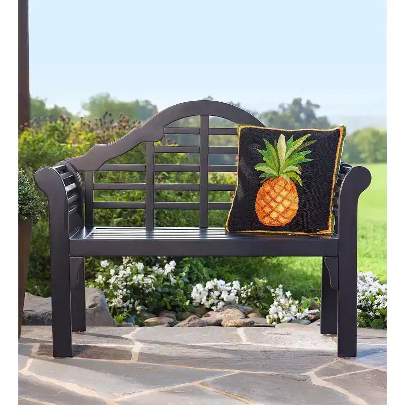 Banc de jardin en bois Lutyens Plow & Hearth, naturel