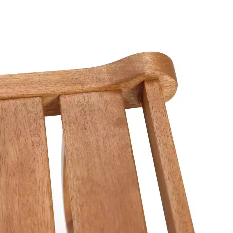 Banc d'extérieur rectangulaire en bois massif naturel LuxenHome de 120 cm de long