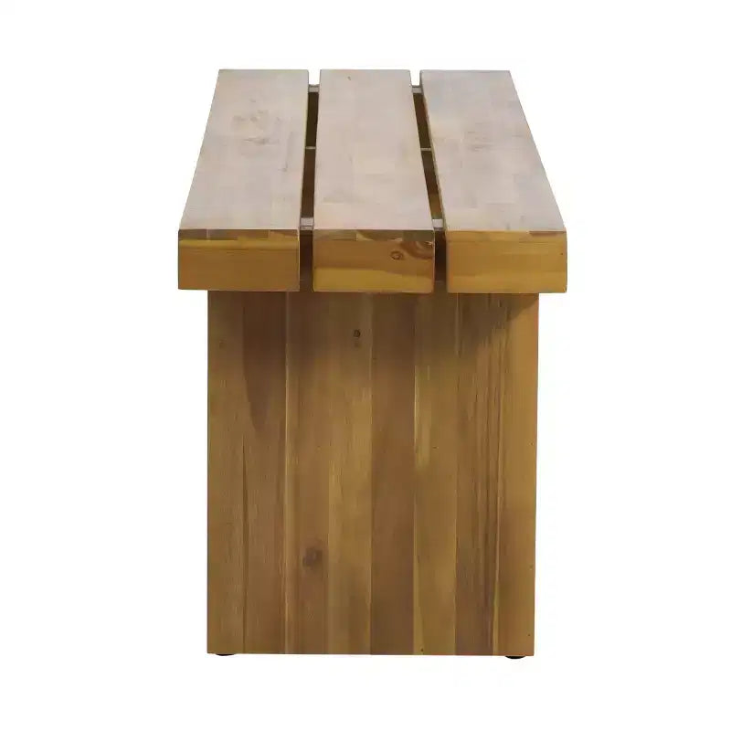 Banc d'extérieur en bois d'acacia Christopher Knight Home Appling de 145 cm avec piètement traîneau, naturel