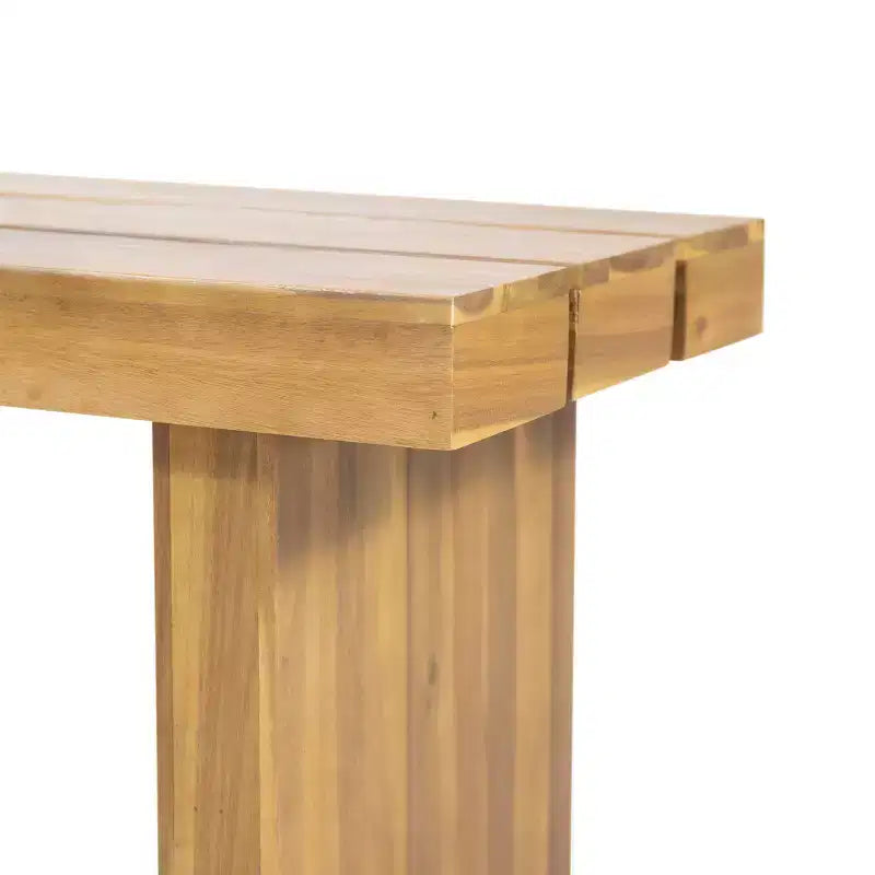 Banc d'extérieur en bois d'acacia Christopher Knight Home Appling de 145 cm avec piètement traîneau, naturel
