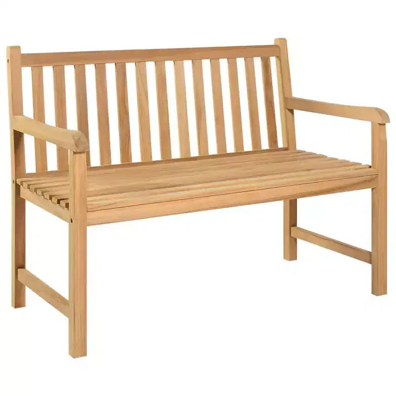 vidaXL Banc de jardin extérieur Chaise de porche Banc en bois massif Teck