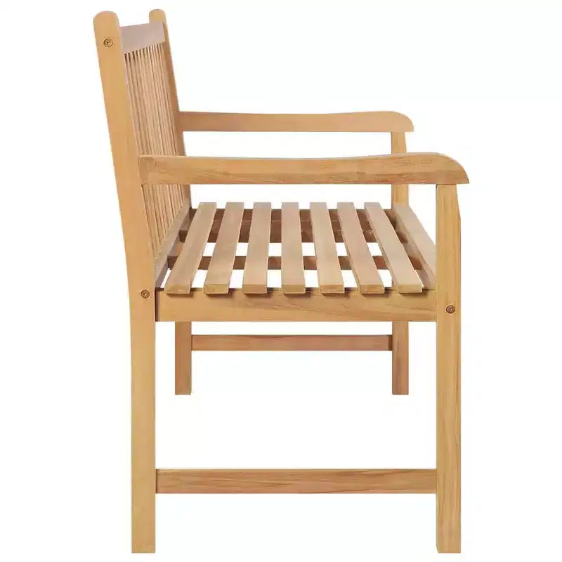 vidaXL Banc de jardin extérieur Chaise de porche Banc en bois massif Teck