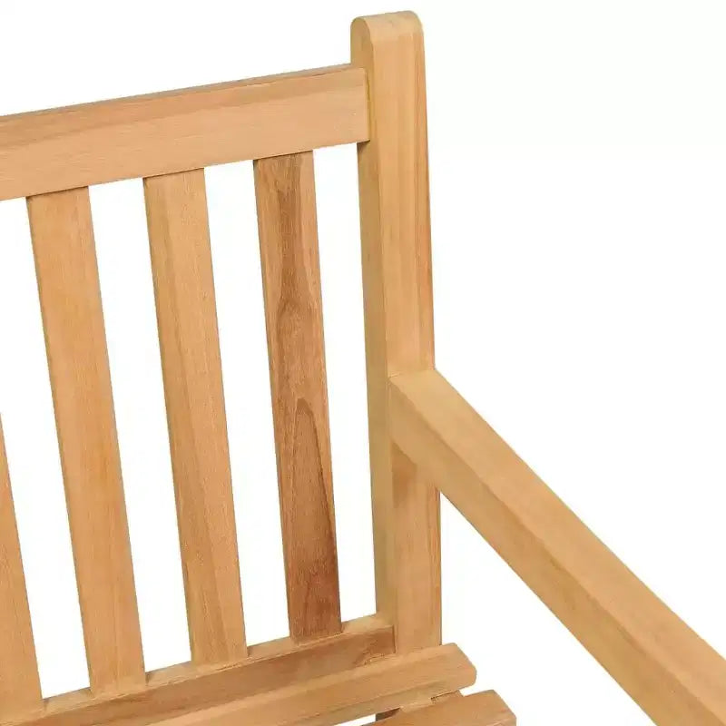 vidaXL Banc de jardin extérieur Chaise de porche Banc en bois massif Teck