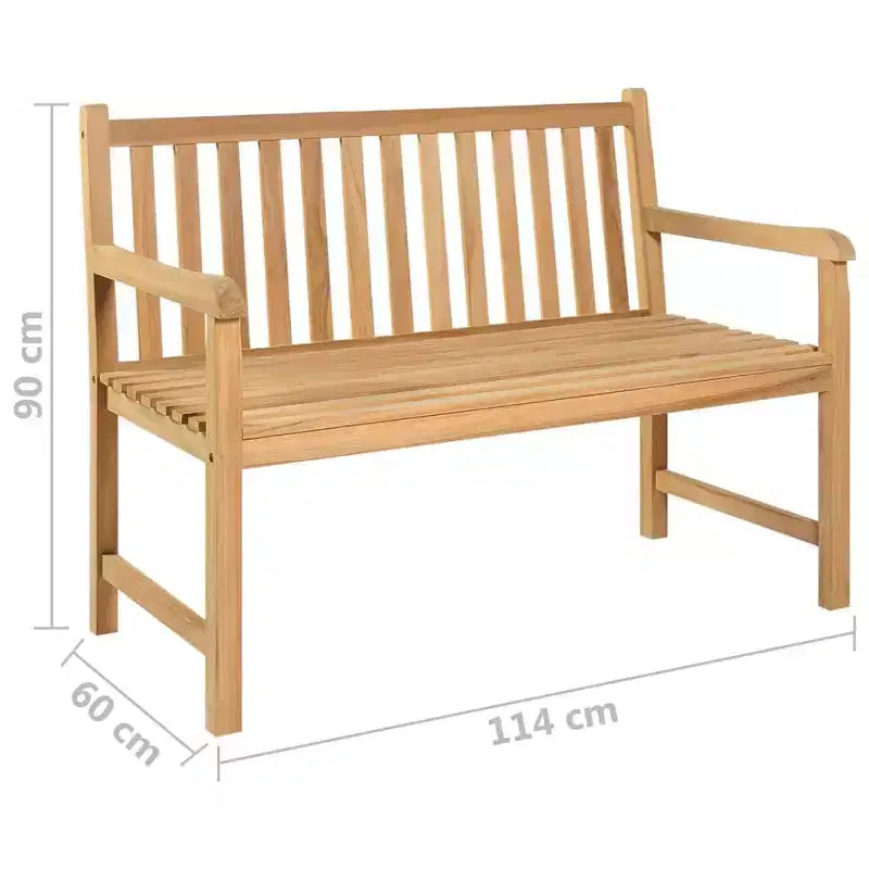 vidaXL Banc de jardin extérieur Chaise de porche Banc en bois massif Teck
