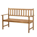 BestMassage Patio Bench Outdoor Loveseat Wooden Bench Durable Garden Bench, Nature
