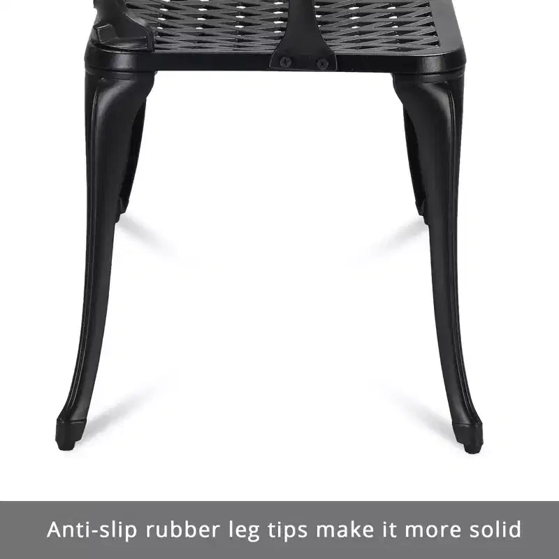 Banc d'extérieur Karl Home de 37,5 po en aluminium noir