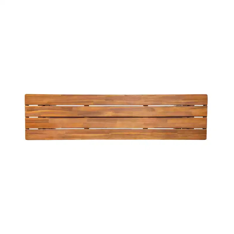Banc d'extérieur Tori en bois d'acacia et rotin avec assise à lattes Christopher Knight Home