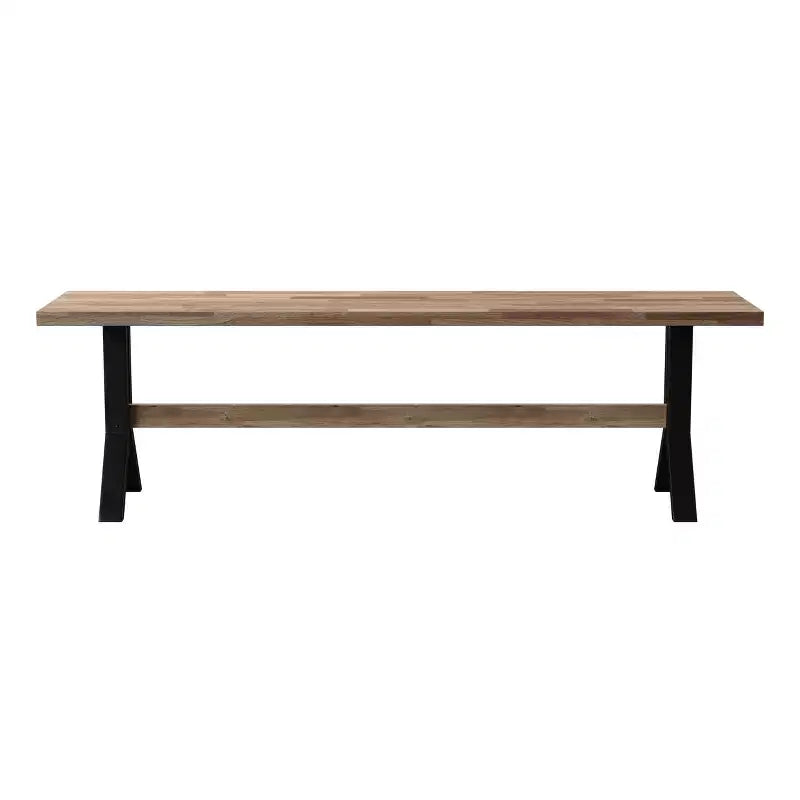 Standlake Slatted Outdoor Bench - Natural - SEI