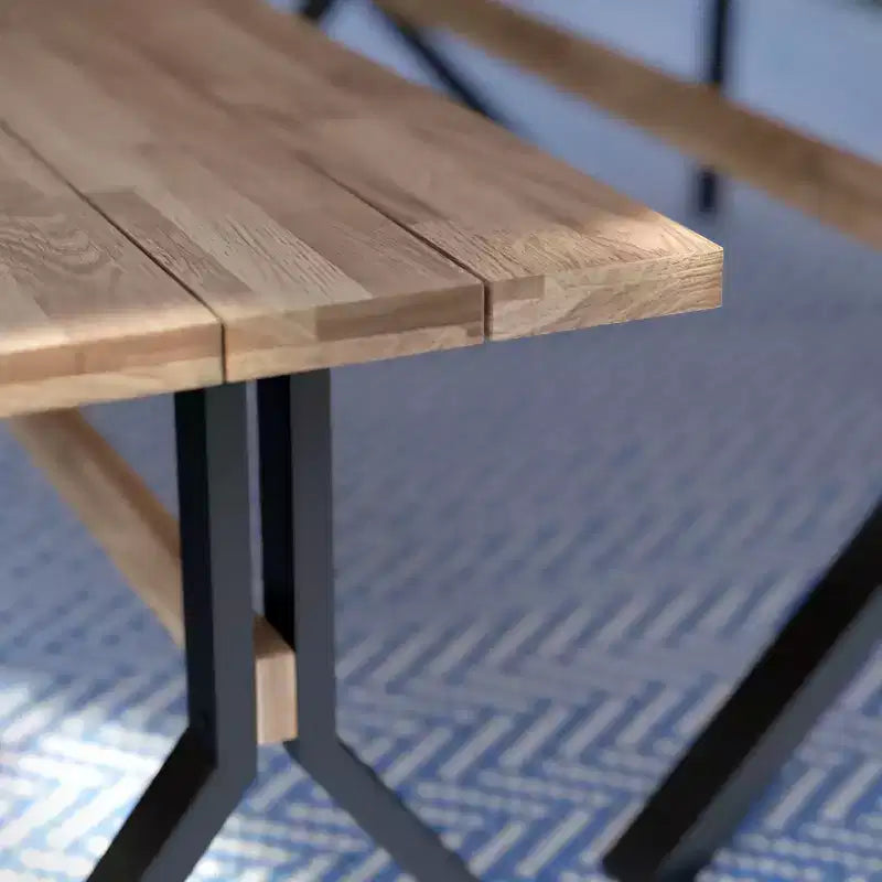 Banc extérieur à lattes Standlake - Naturel - SEI