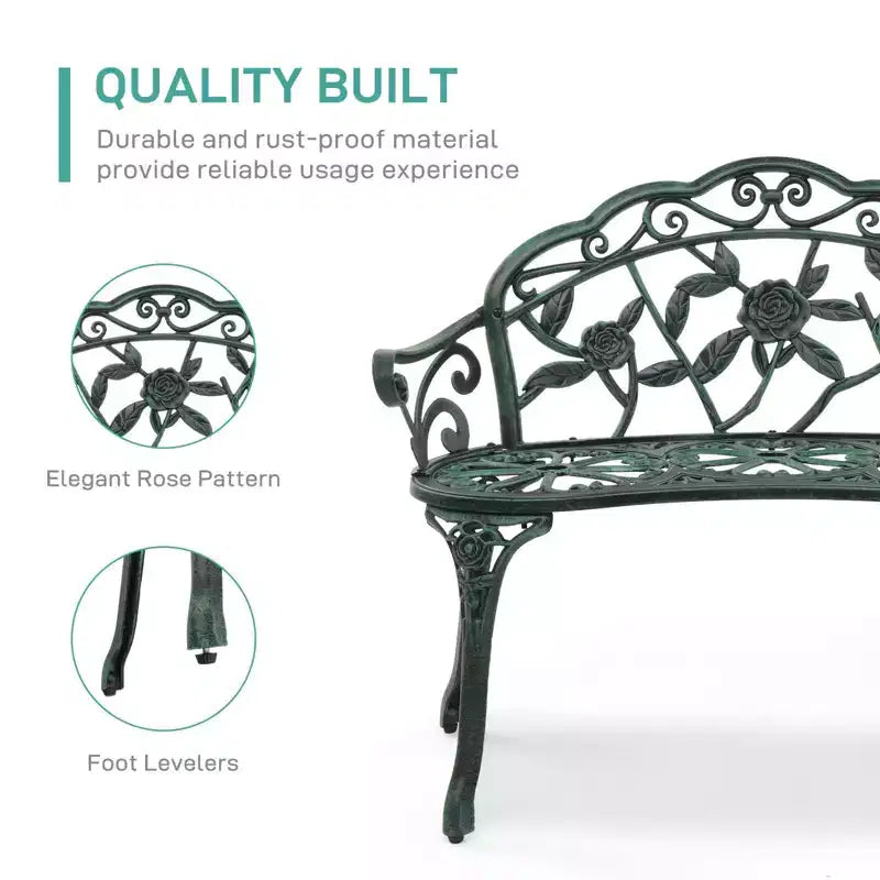Karl Home | Banc d'extérieur en aluminium thermolaqué