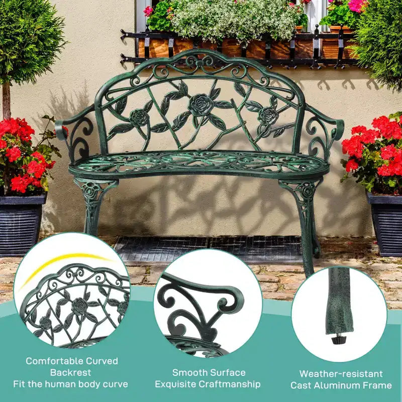 Karl Home | Banc d'extérieur en aluminium thermolaqué