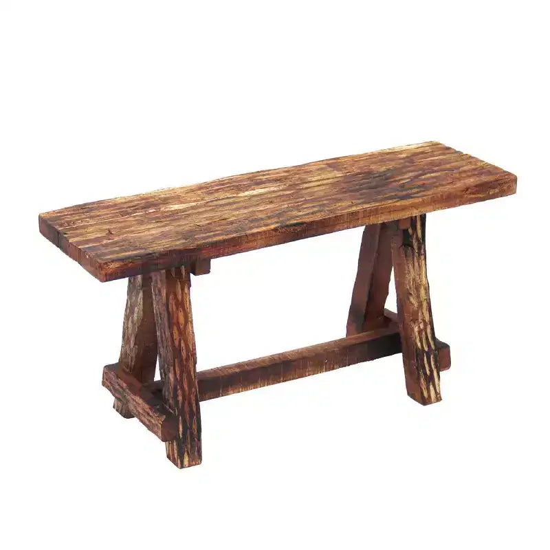 Banc de jardin Royal Hampton en bois avec gravure rétro