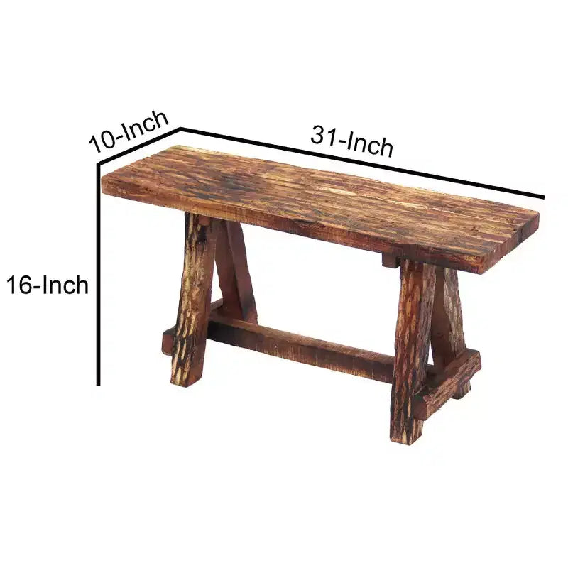 Banc de jardin Royal Hampton en bois avec gravure rétro