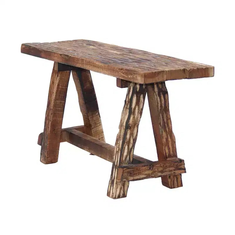Banc de jardin Royal Hampton en bois avec gravure rétro