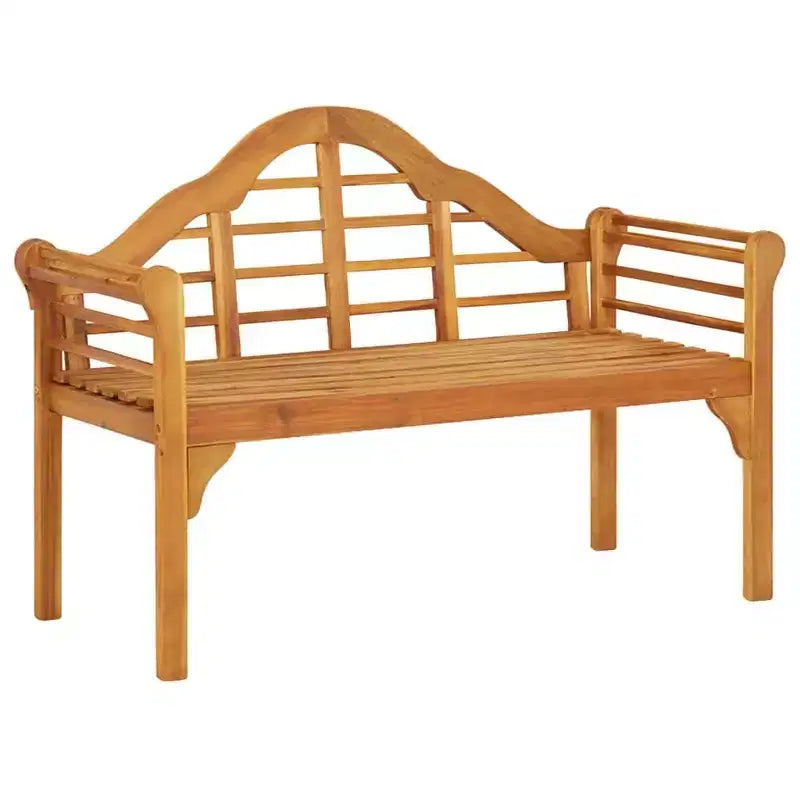 vidaXL Banc d'extérieur 125 cm, bois d'acacia massif finition huilée, assise confortable, mobilier de jardin marron.
