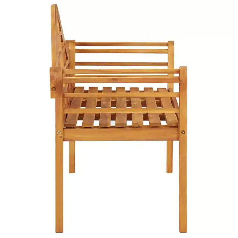 vidaXL Banc d'extérieur 125 cm, bois d'acacia massif finition huilée, assise confortable, mobilier de jardin marron.