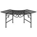 vidaXL - Tree Bench Black Steel - 44.5 Patio Garden Seat