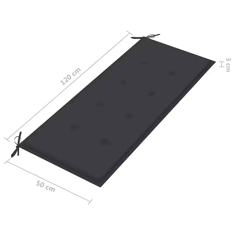 vidaXL Banc/Causeuse de jardin 2 places en bois d'eucalyptus gris avec coussin anthracite pour jardin, terrasse, extérieur