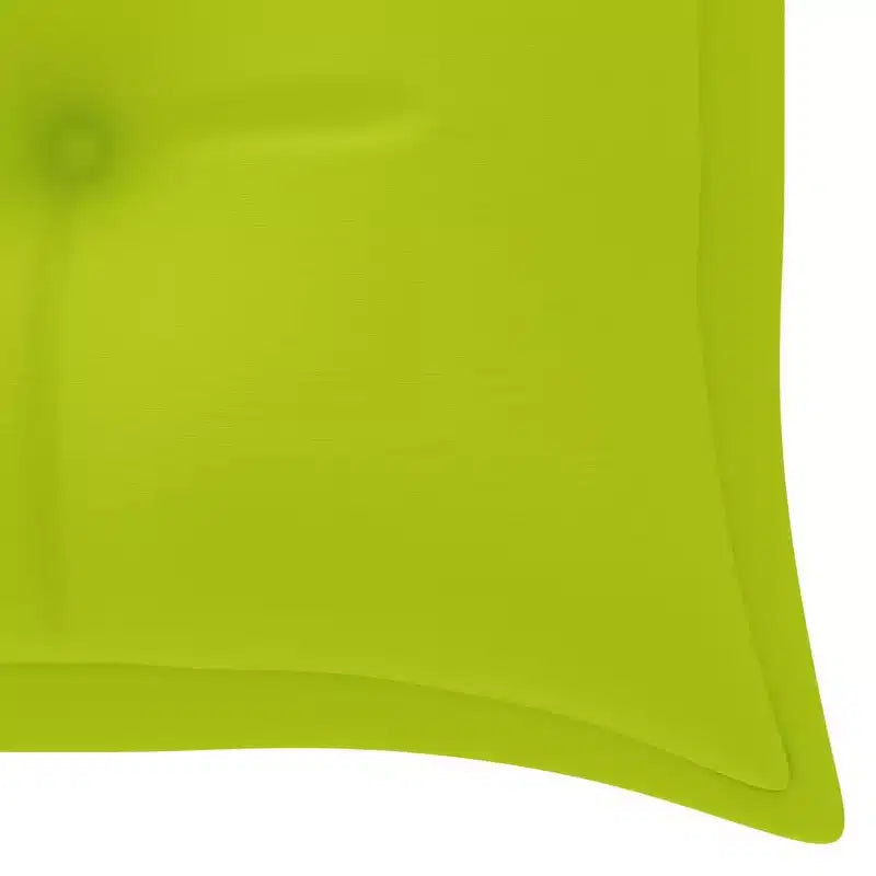 vidaXL Banc de jardin 3 places en bois d'eucalyptus massif avec coussin vert vif - Mobilier d'extérieur ergonomique pour jardins, terrasses