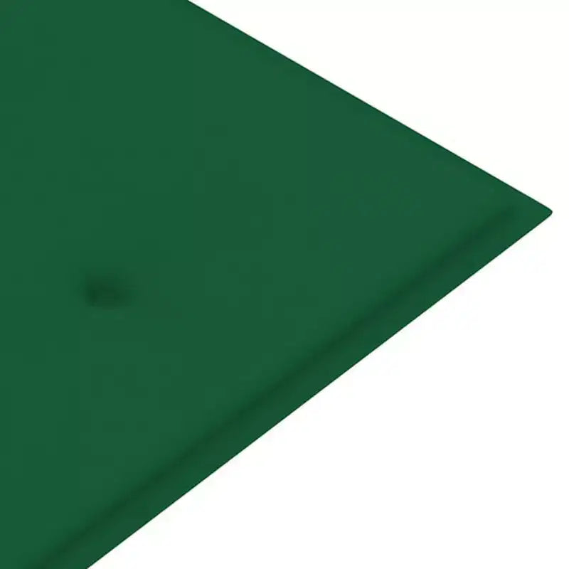 vidaXL Banc de jardin 3 places - Eucalyptus massif avec coussin - Design ergonomique - Finition huilée facile à nettoyer - Coussin vert - 150 cm de large
