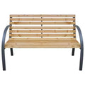 vidaXL Solid Wood Fir Patio Bench 44.1 - Industrial Style Outdoor Seating - Durable, Comfortable and Safe - Perfect for Garden/Patio/Lawn