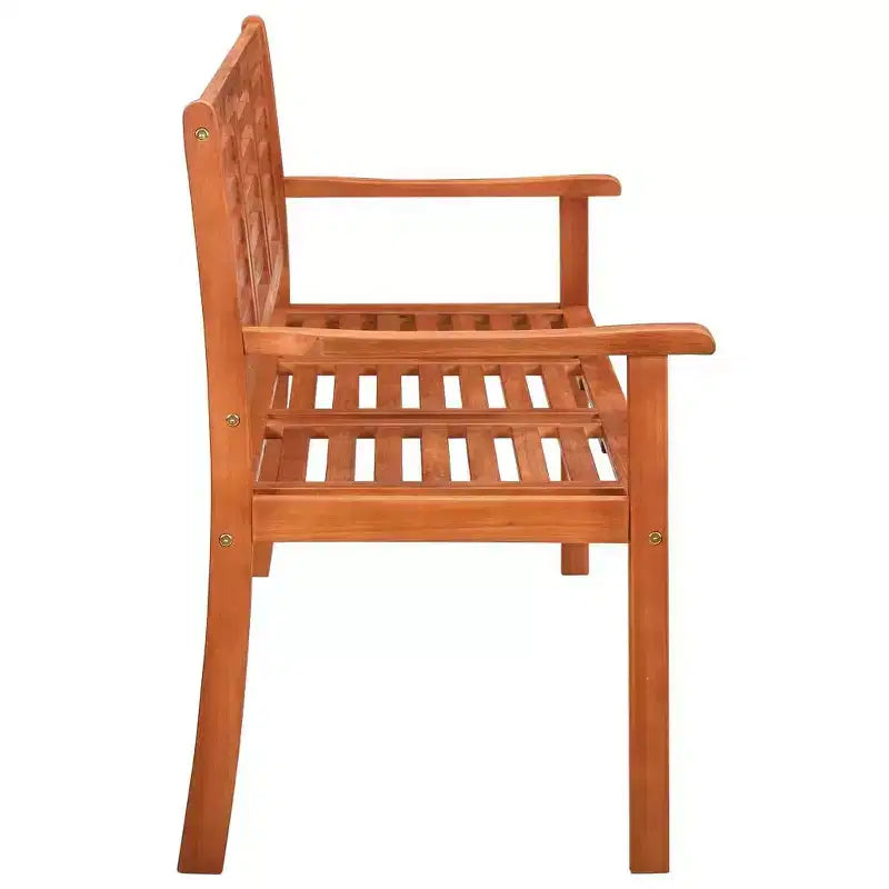 vidaXL Banc de jardin à 3 places avec coussin, en eucalyptus durable, design ergonomique confortable, avec coussin bleu roi