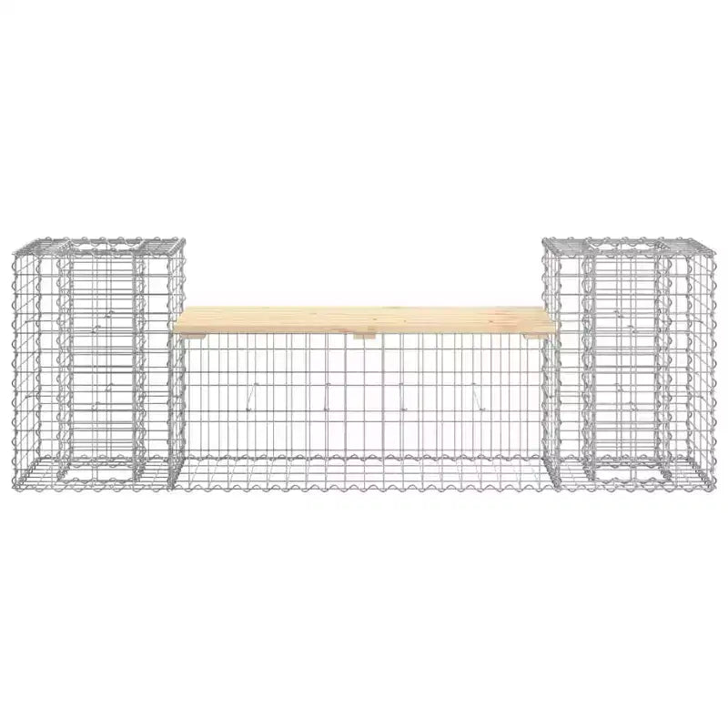 vidaXL Banc de jardin Bois naturel Bois de pin massif Grandes jardinières