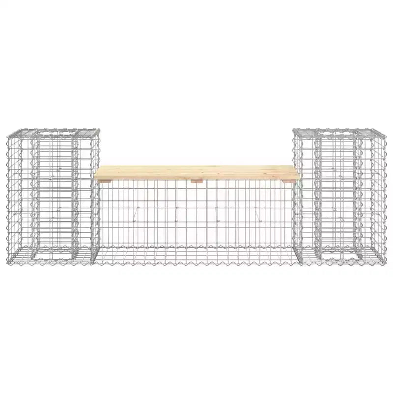 vidaXL Banc de jardin Bois naturel Bois de pin massif Grandes jardinières