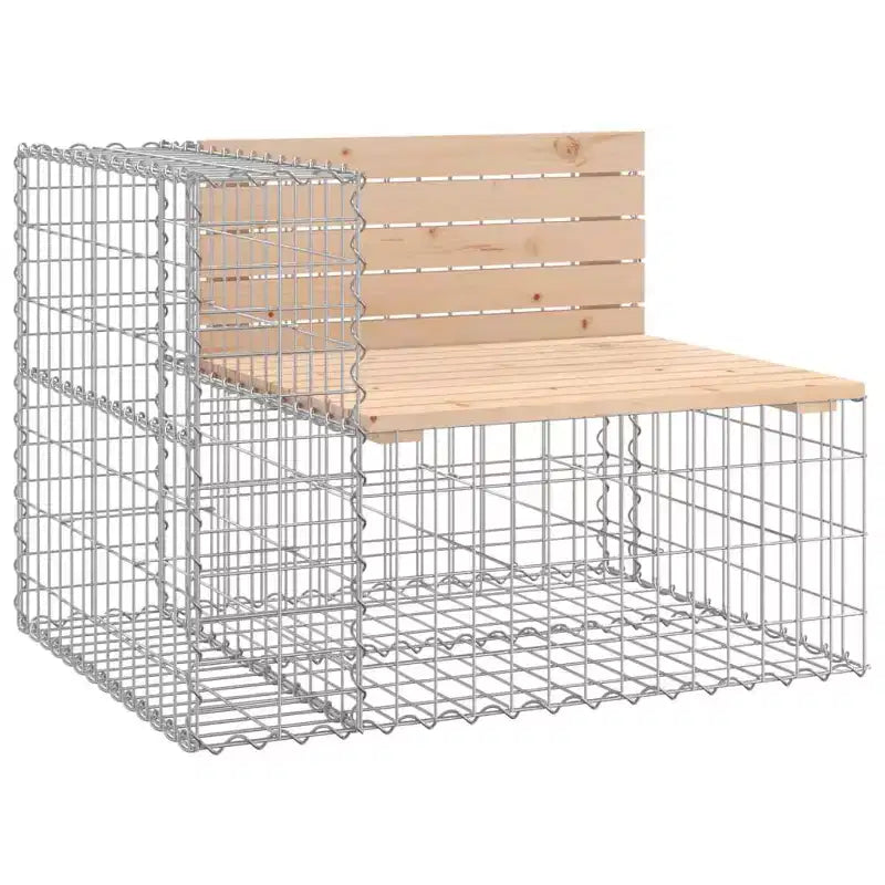 vidaXL Banc de jardin Bois naturel Bois de pin massif, Acier galvanisé