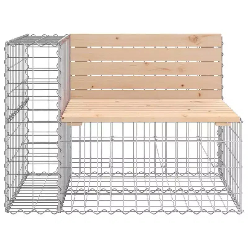 vidaXL Banc de jardin Bois naturel Bois de pin massif, Acier galvanisé